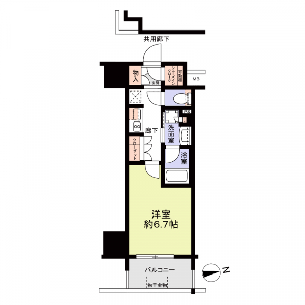 ネベル大阪上本町の間取図