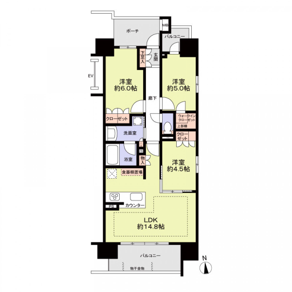 オープンレジデンシア名古屋センタープレイスの間取図