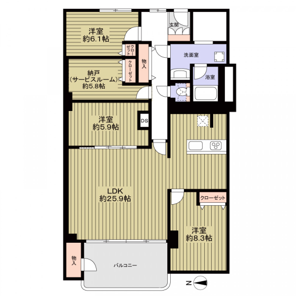 ベルシャトー瑞穂の間取図