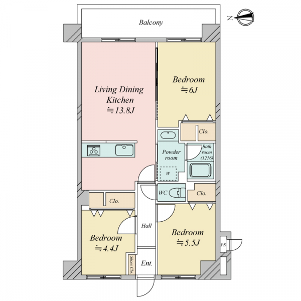 ビブレマンション生の松原の間取図