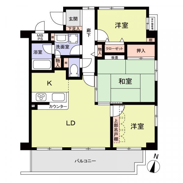 クリオ南浦和壱番館の間取図