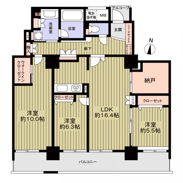 サンメゾン北野田サンタワーの間取図