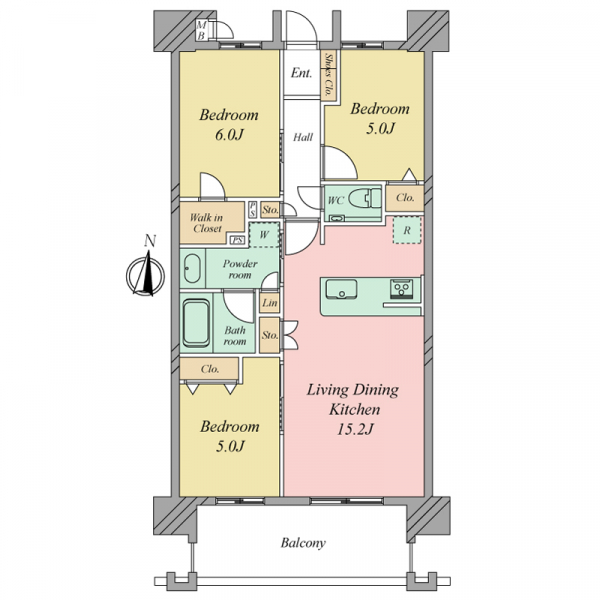 トラスト野間大池公園レジデンスの間取図