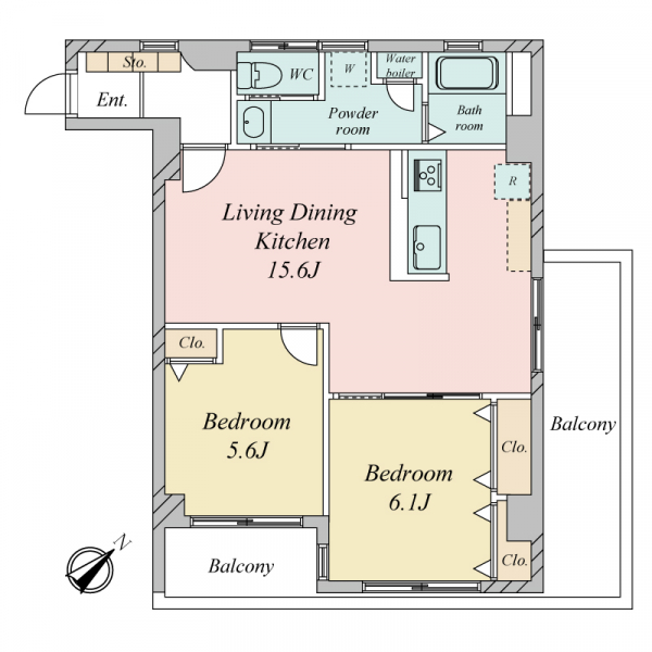 ヴィラロイヤル東中野の間取図
