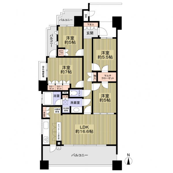 ロイヤルクレスト金山の間取図