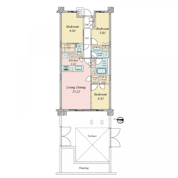 パークホームズ吉祥寺北　ザ　ガーデンの間取図