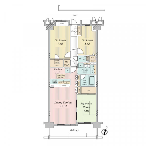 アストラル北習志野の間取図