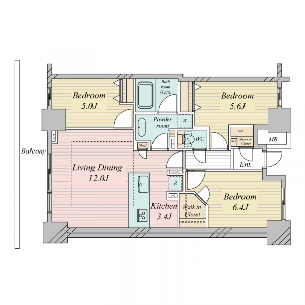 ブリリアタワー川崎の間取図