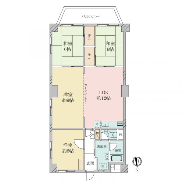 御影ハイツの間取図
