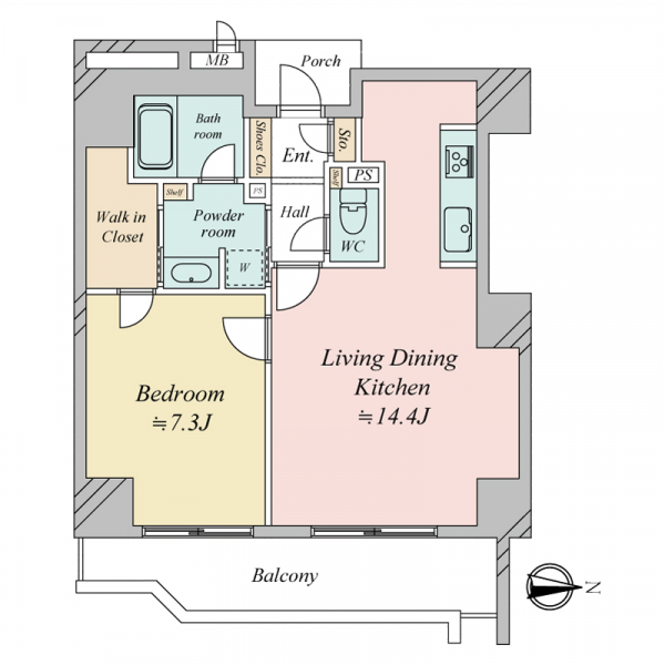 ソシオタワー南船場の間取図