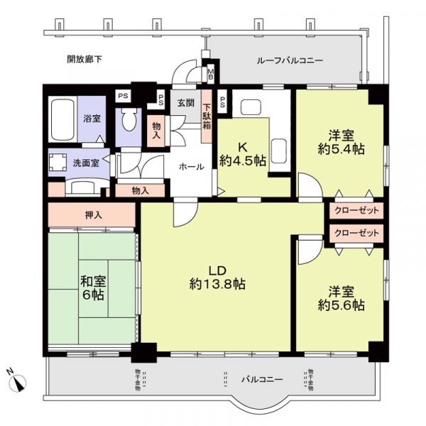 サーラシティ鳴海の間取図