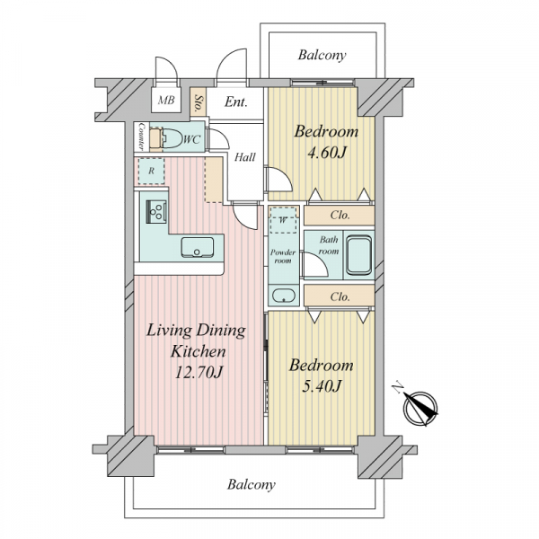 カーサ大井町の間取図