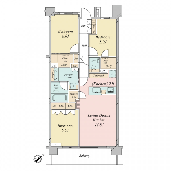 パークホームズ荻窪ザレジンデンスの間取図