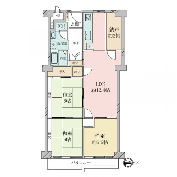 北野ハイツの間取図