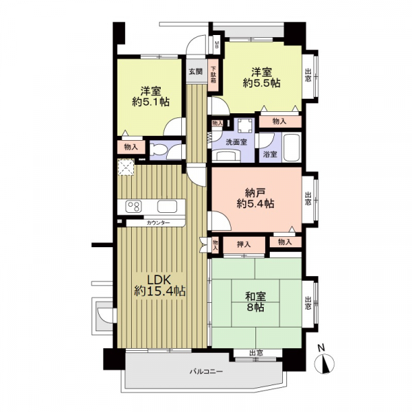 川口南町ローヤルコーポの間取図