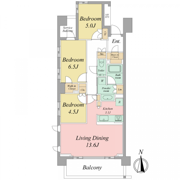 レジデンスコート練馬の間取図