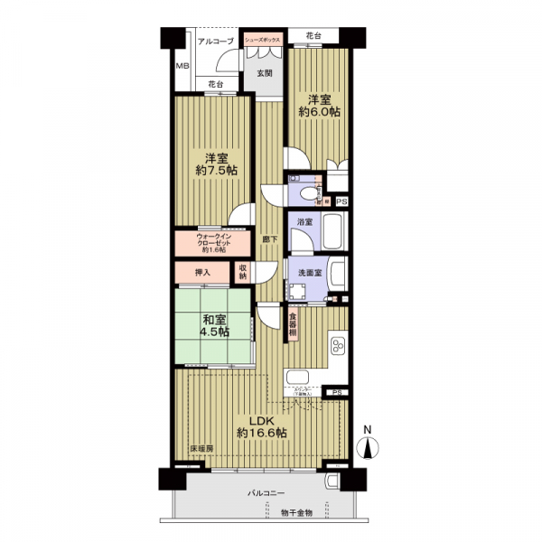 ザ・パークハウス八事月見ヶ岡の間取図