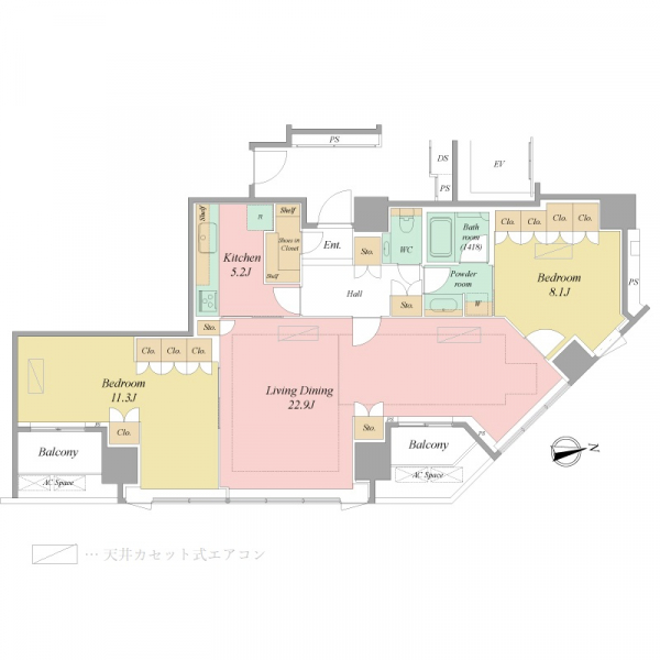 プラウドタワー白金台の間取図