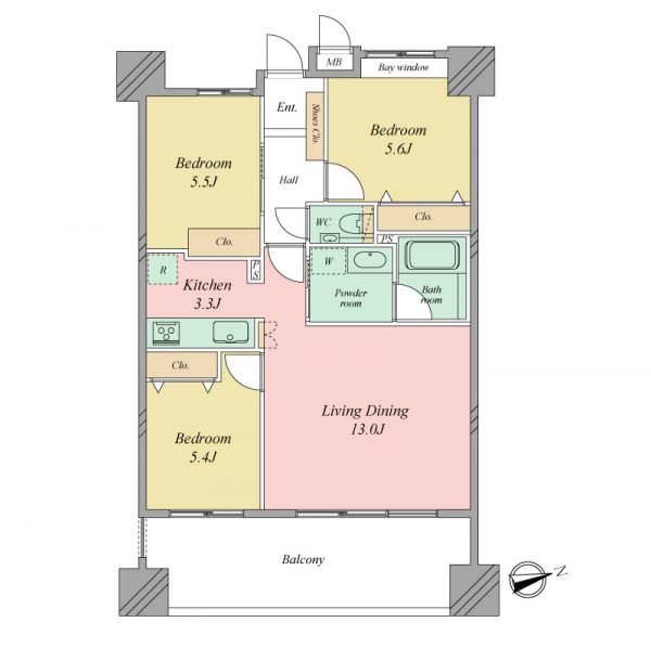 アクロス箱崎ステーションプラザの間取図
