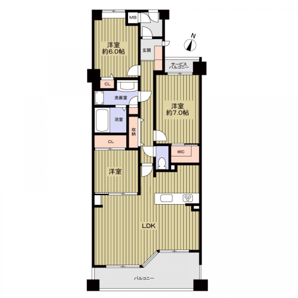 萩山シティハウスの間取図