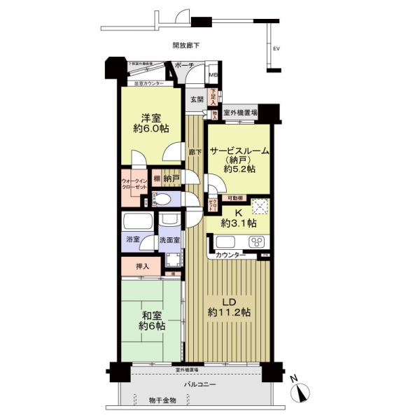 イトーピア川口元郷の間取図