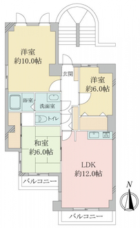 サンプリンス伊丹Ａ棟の間取図