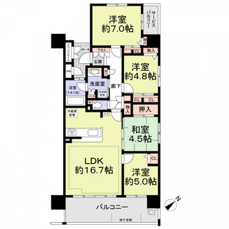 レゾンシティ刈谷の間取図