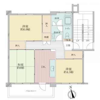 けやき台分譲団地３３の間取図