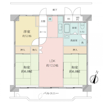 サンライフ本山の間取図