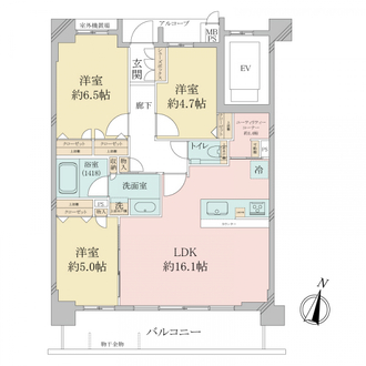 ワコーレ御影１丁目の間取図