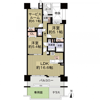 ライオンズマンションニューシティ日進の丘参番館の間取図