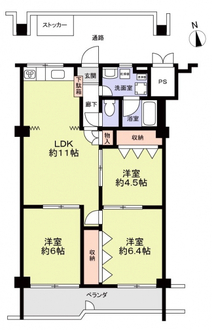 ユアサハイム鏡池マンションの間取図
