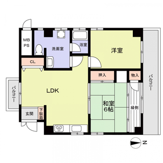鴨東ロイヤルハイツの間取図