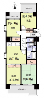 ライオンズマンション千代田橋の間取図