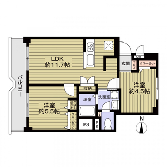 大山コーポサンキョーの間取図