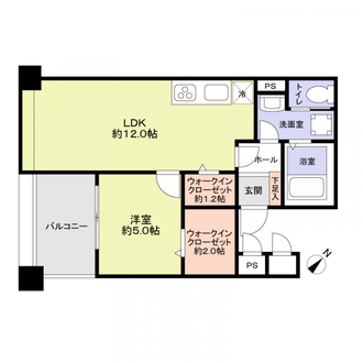 サーパス大博通りの間取図