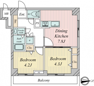 北千住第２ダイヤモンドマンションの間取図