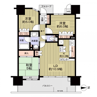 ルネ白鷺の間取図