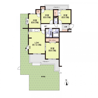 真栄マンション緑ケ丘の間取図