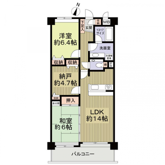 サンライズ大国屋館桜本町の間取図