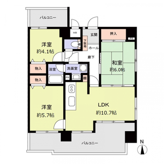 ライオンズマンション正木の間取図