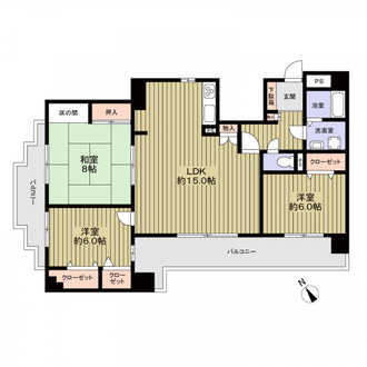 グランピアマンション箱崎ＶＩＩＩの間取図