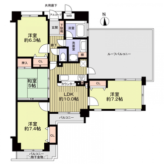 ワコーレヴェルジュール垂水の間取図