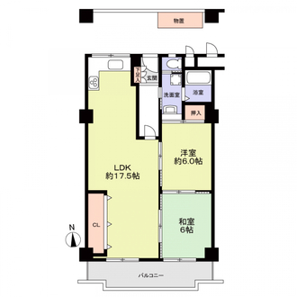 メガロコープ平野２号棟の間取図