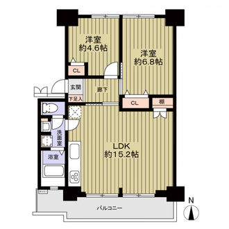 高島平第三住宅３号棟の間取図