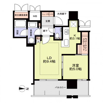 ローレルタワー名古屋栄の間取図