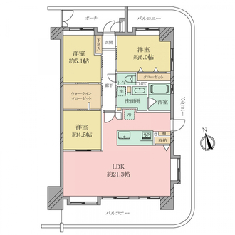 ダイアパレスグランテージ姪浜の間取図