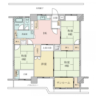 野庭団地６０４－４号棟の間取図
