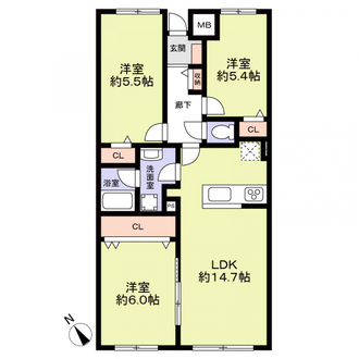 コスモ塩屋の間取図