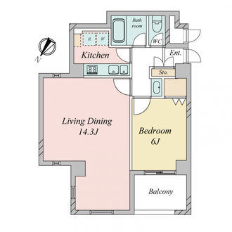 伊皿子マンションの間取図